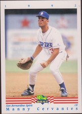 1992 Classic Best Manny Cervantes #151 San Bernardino Spirit Baseball RC