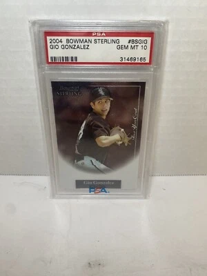 2004 Bowman Sterling Gio Gonzalez PSA 10 ДРАГОЦЕННЫХ КАМНЕЙ КАК НОВЫЕ!! - Изображение 1 из 2
