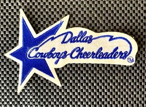 DALLAS COWBOYS CHEERLEADERS EMBROIDERED SEW ON PATCH FOOTBALL 7 1/2" x 5" NOS - Picture 1 of 2