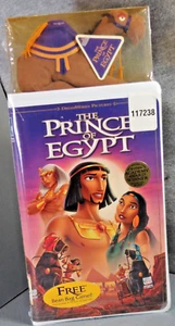 Dreamworks The Prince of Egypt Animated VHS w / Bean Bag Camel New NOS Sealed - Picture 1 of 3