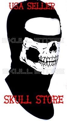 HECHO EN EE. UU. CALAVERA ADULTO PASAMONTAÑAS ESQUÍ MÁSCARA FACIAL NIEVE INVIERNO CAPUCHA CUELLO CUBIERTA Foto 1 de 4