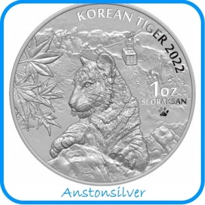 Tigre de Corea del Sur 2022 - Medalla de Plata 1 oz encapsulada BU - Imagen 1 de 2
