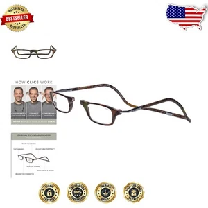 Stylish Magnetic Reading Glasses - Adjustable Fit for Men & Women, Kings Camo - Picture 1 of 9