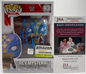WWE Rey Mysterio signiert exklusives GITD Funko POP #93 B Autogramm JSA COA - Bild 1 von 5