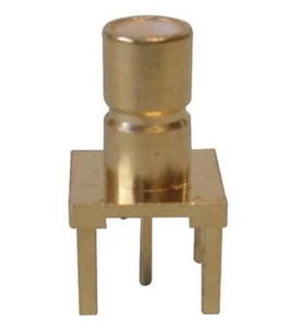 Conector RF/coaxial Smb conector recto coaxial agujero pasante vertical 50 ohmios latón - Imagen 1 de 1