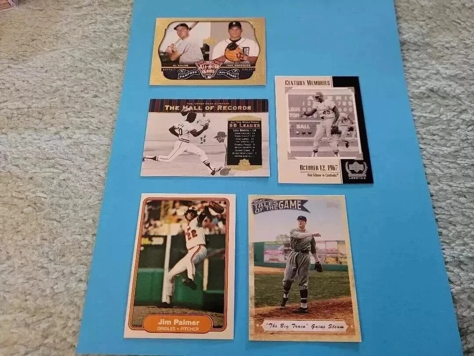 !!!    LOTE DE TARJETAS DE BÉISBOL BOB GIBSON / PALMER / KALINE / WALTER JOHNSON $$ Foto 1 de 1