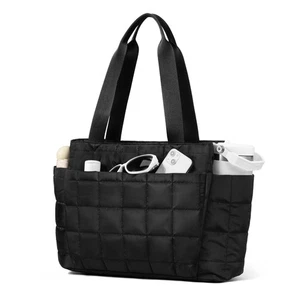 Tragetasche für Damen, leichte Puffy Tragetasche mit Fächern, groß 15,6... - Bild 1 von 9