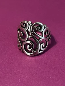 James Avery Sorrento Scroll Ring Größe 8,5 Sterlingsilber - Bild 1 von 5