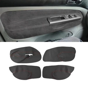 4x Garniture Accoudoir Porte Pour VW Golf 4 Bora Jetta 4 Portes Simili Daim - Foto 1 di 6