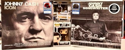 JOHNNY CASH 2 Colored LIMITED ED Vinyl Set ICON & SONGWRITER w/VAULTED FUNKO POP - Image 1 of 4