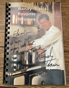 Randy Travis' Favorite Recipes Cookbook 1989 SIGNED Ex Cond Autographed - Picture 1 of 7