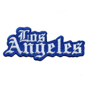 Los Angeles Sport Skript bestickt Aufbügeln Aufnäher (blau) - Bild 1 von 2