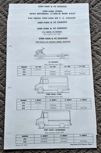 1973 Chevrolet Step-Van 32-Page Brochure Specification Data Sheets - Picture 1 of 9