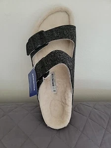 SINGLE Birkenstock Wool Lined Sherpa Sandal Size 44 *Left Shoe AMPUTEE 11-11.5 - Picture 1 of 10