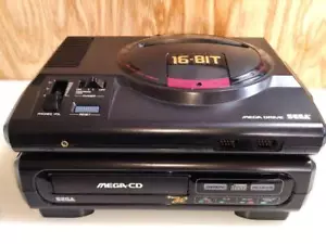 Console MEGA CD HAA-2910 SEGA sistema testato genesis colore nero per parti - Foto 1 di 9