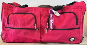 Rockland Luggage 30 Inch Rolling Duffle Hardside Expandable Magenta Duffle Bag - Picture 1 of 11