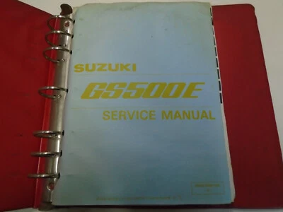 1989 年铃木 GS500E 摩托车维修手册套装水损坏 — 第 1/4 张图片