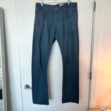 GUSTIN, Selvege Straight, Raw Blue-Grey Denim Jeans, RN 116699, size 38x34