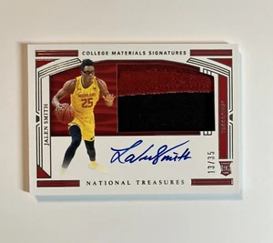 2020 Jalen Smith National Treasures College Material Signatures Patch Auto 13/35 - Picture 1 of 2