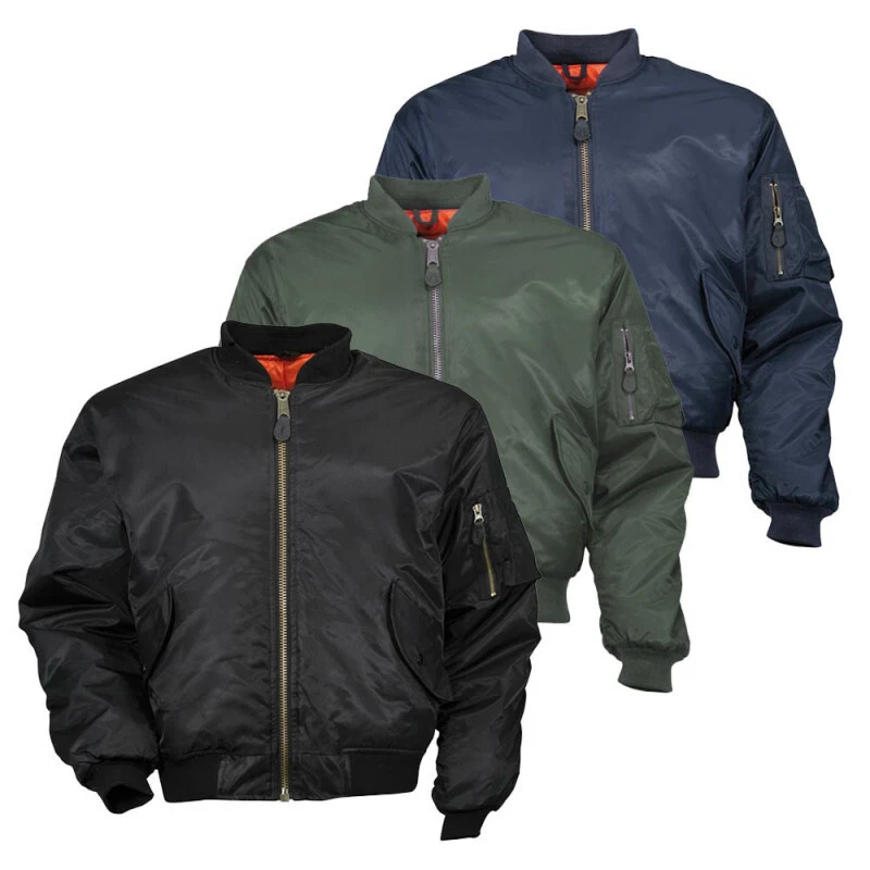 BLOUSON MA1 BOMBERS MILITAIRE PAINTBALL AIRSOFT ARMEE OPEX PARA - Photo 1/4