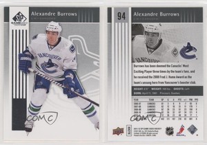 2011-12 SP Game Used Edition Alexandre Burrows #94