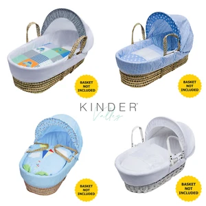 Premium Moses Basket Bedding Set:Cozy & Stylish Dressings with Padded Liner hood - Picture 1 of 16