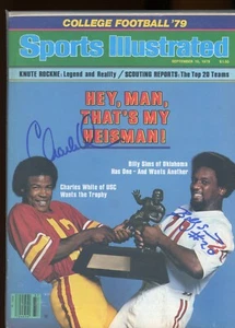 CHARLES WHITE USC BILLY SIMS OKLAHOMA SPORTS ILLUSTRATED signed autographed - Picture 1 of 1