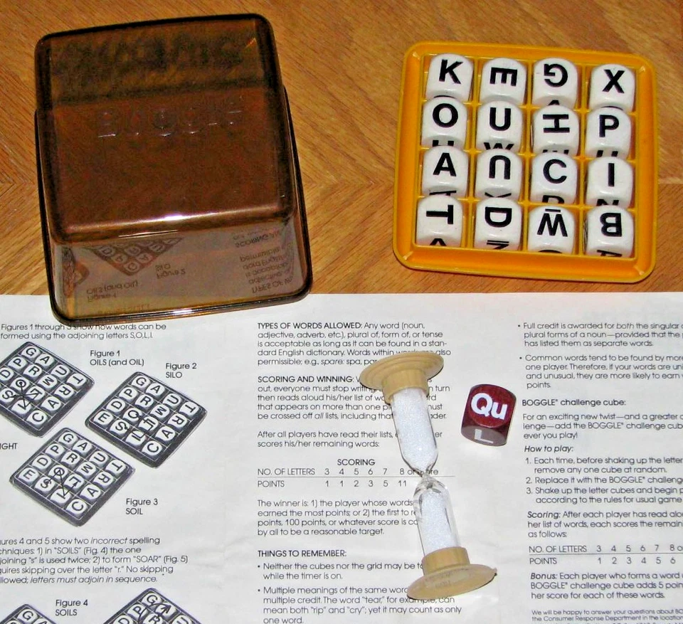 Vintage 1983 Parker Brothers BOGGLE Game with bonus Qu Challenge Cube - Image 1 of 1