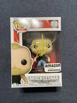 Funko autógrafo autografiado por BROCK LESNAR firmado automáticamente Amazon WWE UFC JSA Foto 1 de 4