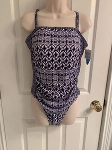 NWT-Women’s Wave Zone Purple/Black One Piece Swimsuit-Size 2X - Picture 1 of 12