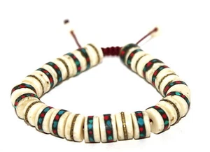 Tibetisches Gebetsperlen Heilarmband verstellbares Handgelenk Mala Yoga Armband E6 - Bild 1 von 2