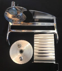 Vintage Rival Food Slicer Meat Cheese Manual Hand Crank with Lock - Chrome - Picture 1 of 5