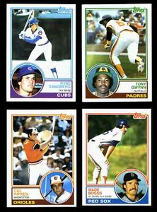 Juego completo de béisbol Topps 1983 de alto grado (792/792) Gwynn, Boggs, Sandberg RCs - Imagen 1 de 3