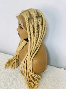 Jumbo Knotless Braided Wig Box braid Full lace braids wig Senegalese Black Women - Picture 1 of 9