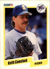 1990 Fleer Seattle Mariners Baseball Card #510 Keith Comstock