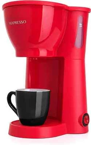 Single Serve Coffee Maker One Cup Small Personal Brew With Brewing Basket Red - Picture 1 of 5