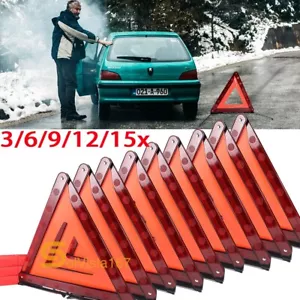 LOT Warning Triangle DOT Approved Emergency Reflective Warning Sign Road Safety - Picture 1 of 12