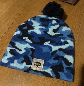 New Buffalo Outdoors Youth Blue Camo Beanie NEW QNTY FAST SHIPPING Snug Fit - Picture 1 of 3