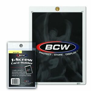 (1) BCW 1-Screw Screwdown Trading Card Holder Recessed Standard 20pt 