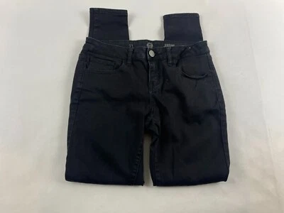 Pantalones de mezclilla SO, talla junior 11, negros, denim, pierna recta, lavado oscuro, jegging Foto 1 de 4