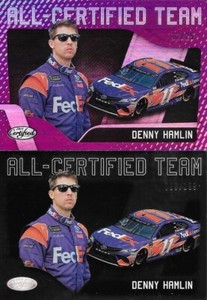 2 - 2018 CERTIFIED DENNY HAMLIN ~ALL CERTIFIED TEAM~ #ACT18 *s/n 12/25 & 89/199*