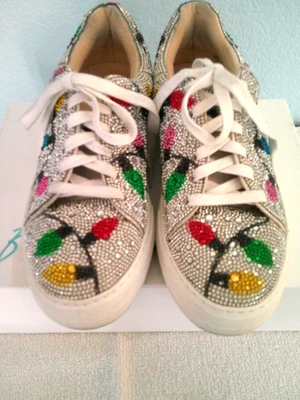 BETSEY JOHNSON Christmas Lights Womens Sneakers Shoes Casual Size 9 - Image 1 of 4