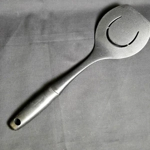 Good Cook Horseshoe Slotted Spatula Nylon Black 14" Wide Turner Kitchen Utensil - Picture 1 of 10