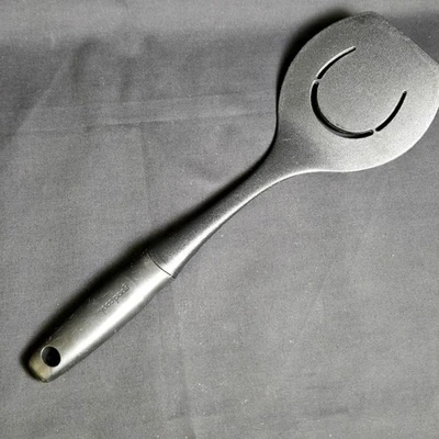 Good Cook Horseshoe Slotted Spatula Nylon Black 14" Wide Turner Kitchen Utensil - Image 1 of 4