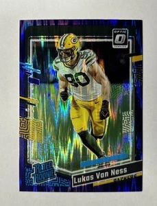 🔥Lukas Van Ness Packers Rookie Card 2023 Donruss Optic Purple Shock #240 🏈 - Picture 1 of 2
