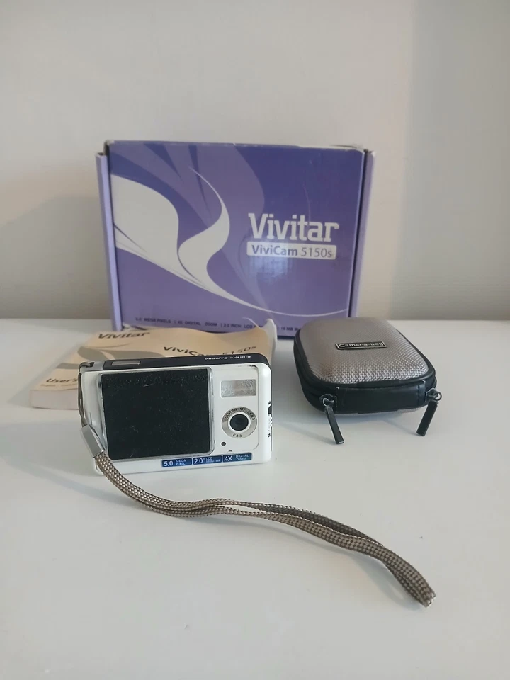 Vivitar ViviCam 5150s Digital Camera 5.0MP  with box 16mb memory - Working  - Image 1 of 4