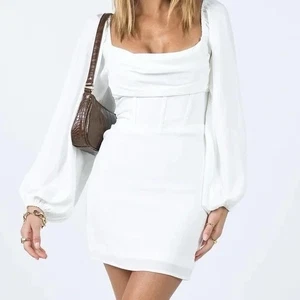Sexy Vestido Princesa Polly Lillie Blanco Mini Vestido Talla 2 Novia Bodycon - Imagen 1 de 5