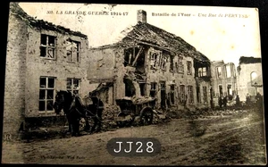Nr. 805/28 - Militärische Postkarte Schlacht an der Yser Eine Straße des Pervyse geschrieben ww1 - Bild 1 von 2