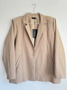 Blazer papà Pretty Little Things Boxy oversize spalle a goccia taglia 12 - Foto 1 di 9