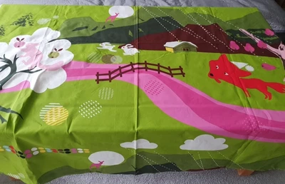 Ikea Stoff Lotta Kühlhorn 2008 Fuchs Reh Hase 147 X 130 cm RARITÄT - Bild 1 von 4